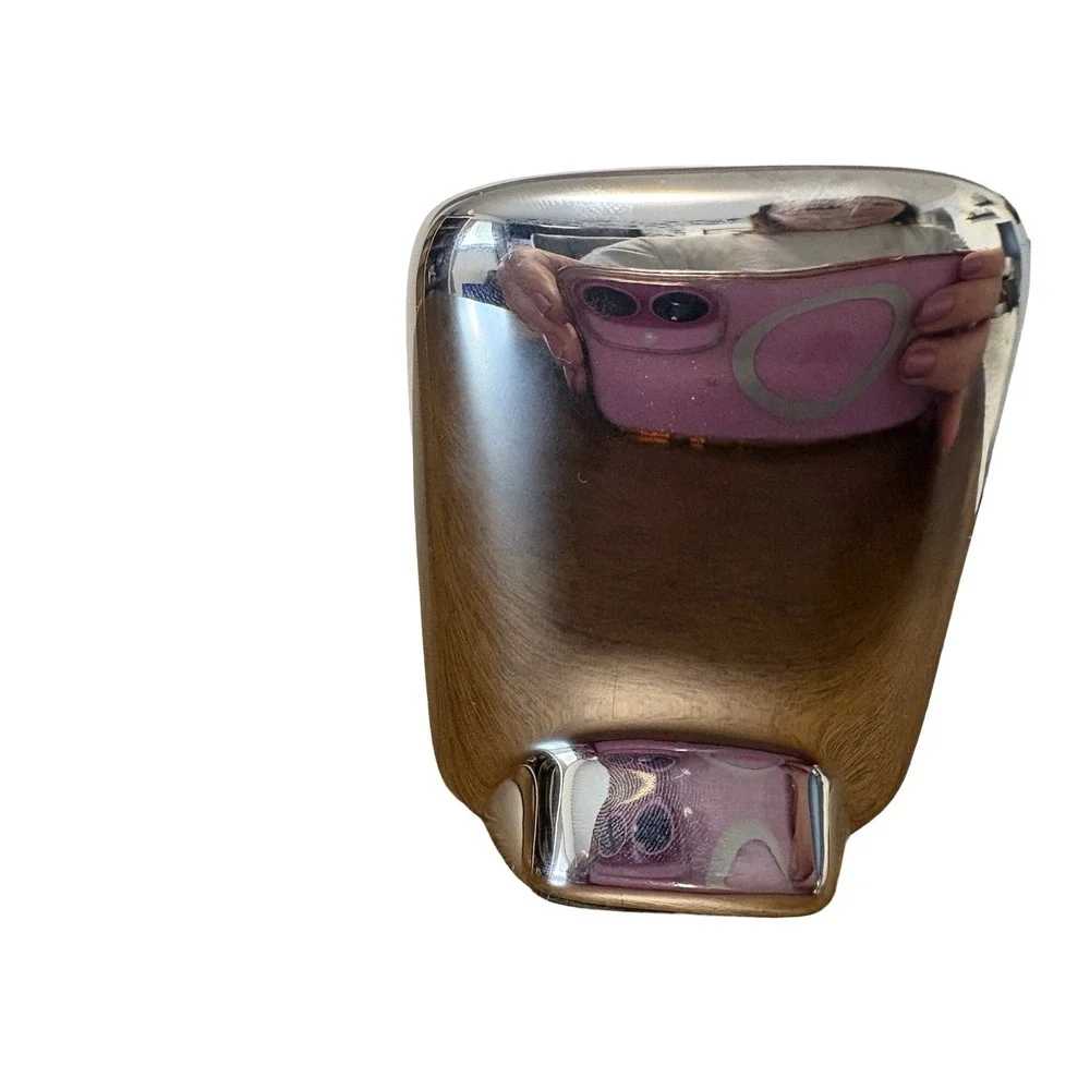 Collectable Caterpillar CAT Quartz‎ Desk Clock Paperweight Silver Roman Numeric
